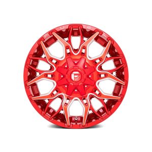 Fuel Twitch - D771 / Candy Red & Milled 6 LUG